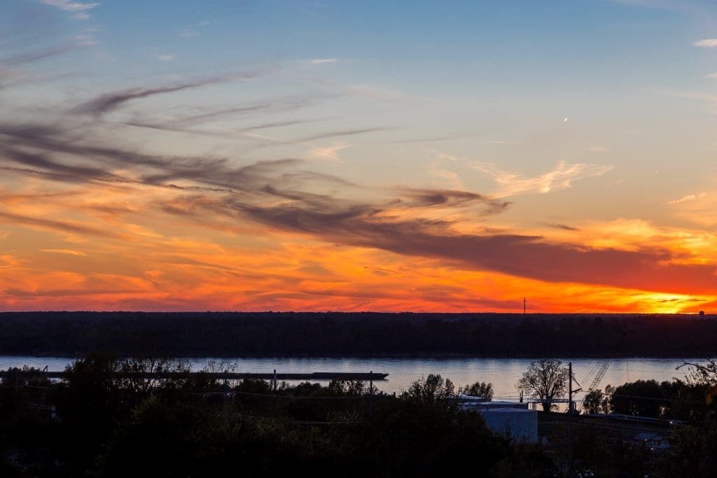View of the Yazoo Canal from the Roof of Cedar Grove Inn, Vicksburg, Mississippi.