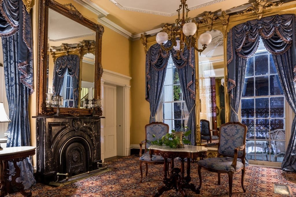 Cedar Grove Gentleman's Parlor. John Klein Haunted Mansion. Cannonball, Vicksburg, MS