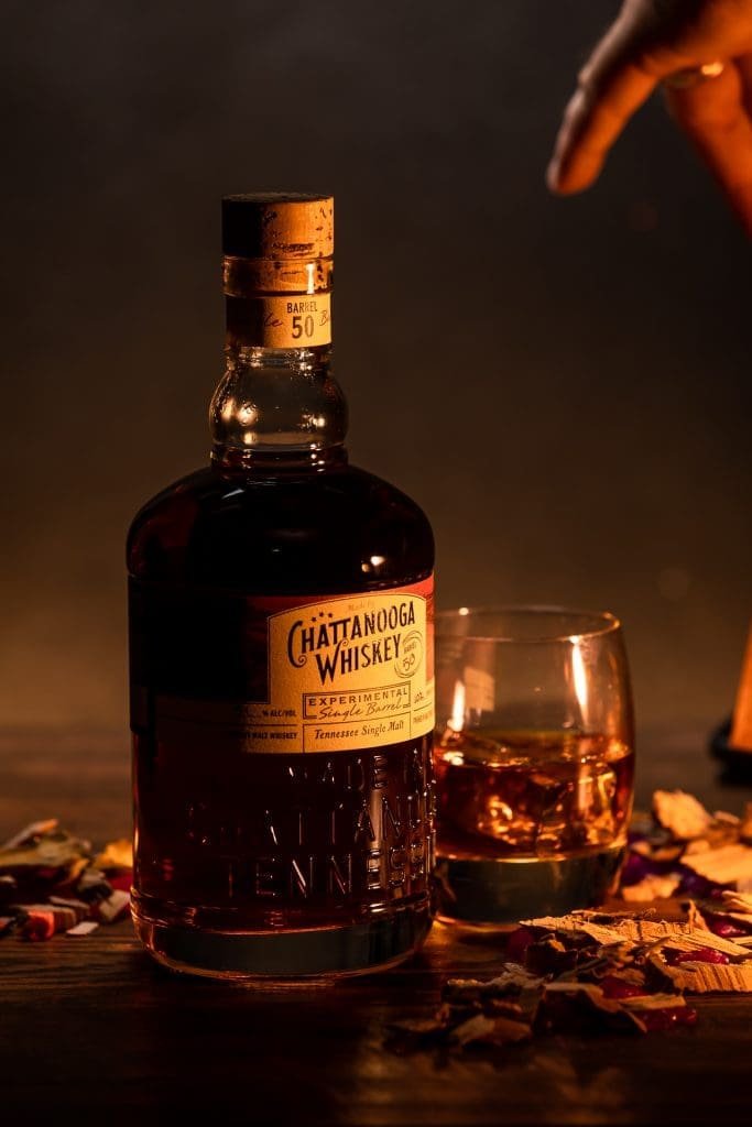 Chattanooga Single Malt Experimental Whiskey - Behind the Scenes of a Commercial Liquor Photography Shoot