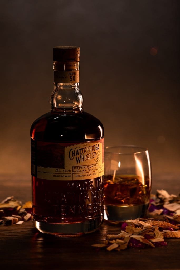 Chattanooga Single Malt Experimental Whiskey - Behind the Scenes of a Commercial Liquor Photography Shoot