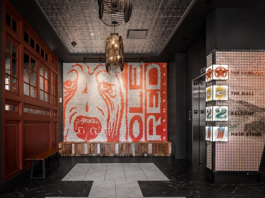 Ole Red Nashville TN Interior Commercial Architecture - Elevator Lobby