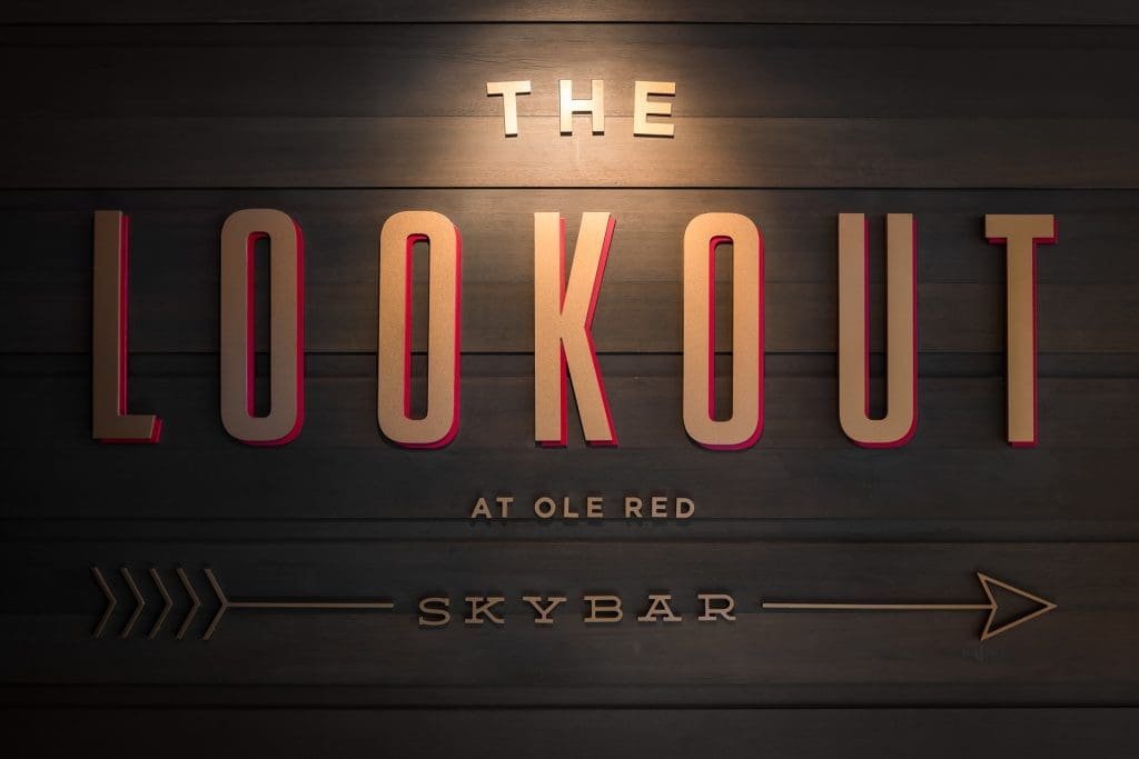 Ole Red Nashville TN Interior Commercial Architecture - The Lookout Signage