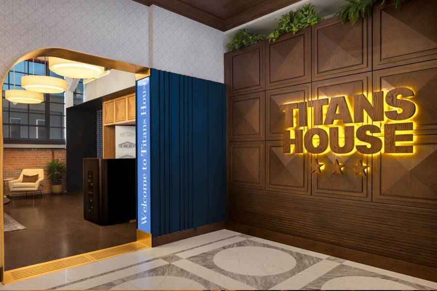Tennessee Titans House Fan Experience Center, Nashville, TN, Lobby